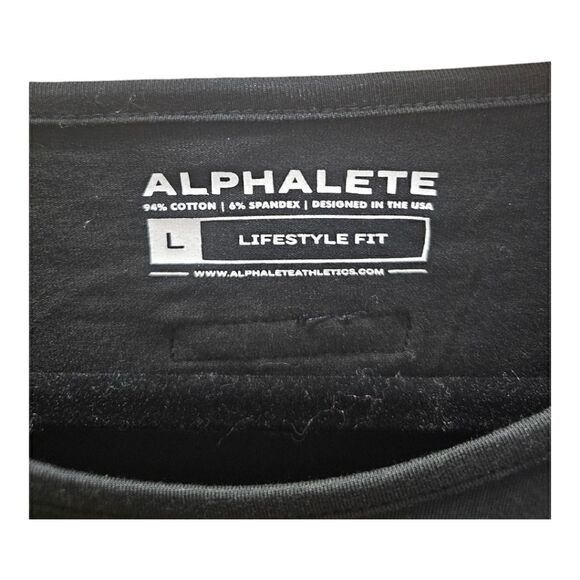 ALPHALETE Black Long Sleeve T-Shirt - Size Large - Picture 4 of 6
